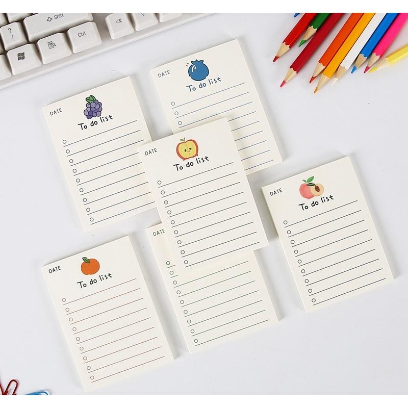 メモ帳 TO DO リスト todolist 50枚 文房具 フルーツ 果物 イラスト