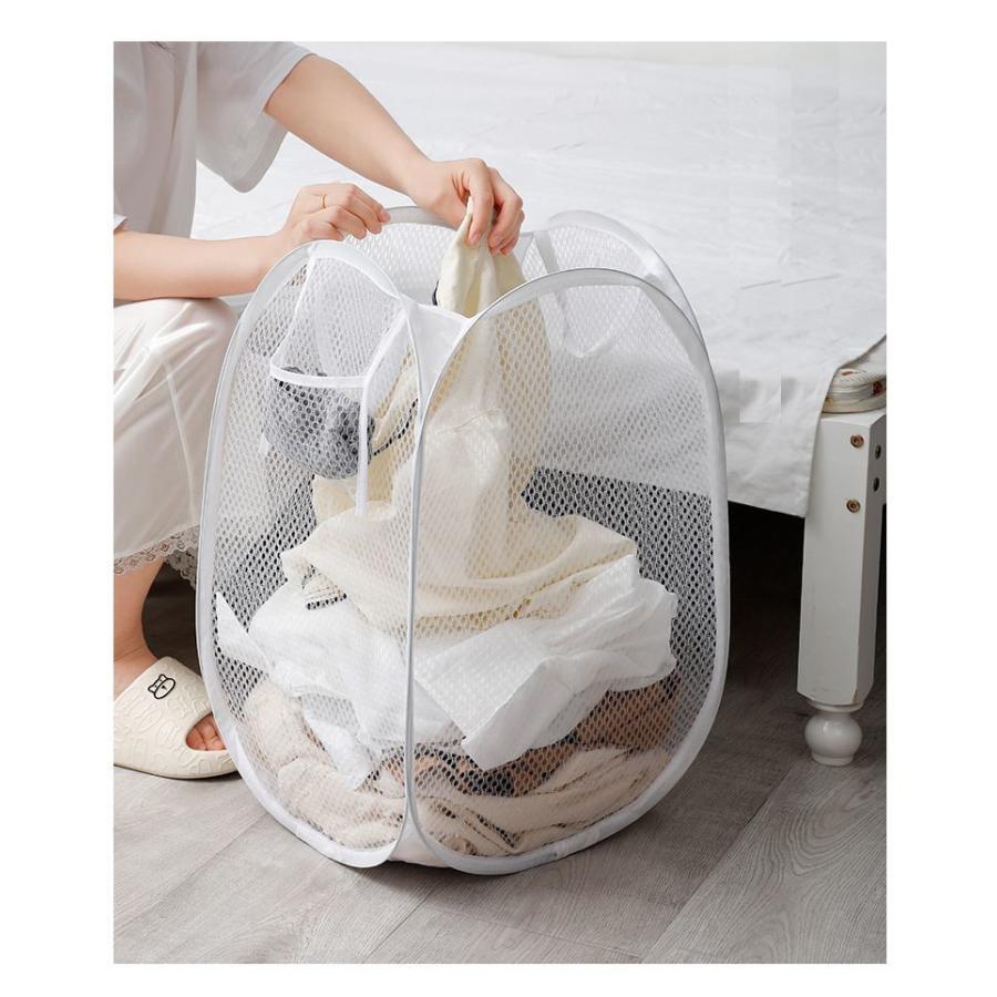 ランドリーバスケット 洗濯カゴ 折りたたみ コンパクト 持ち手付き