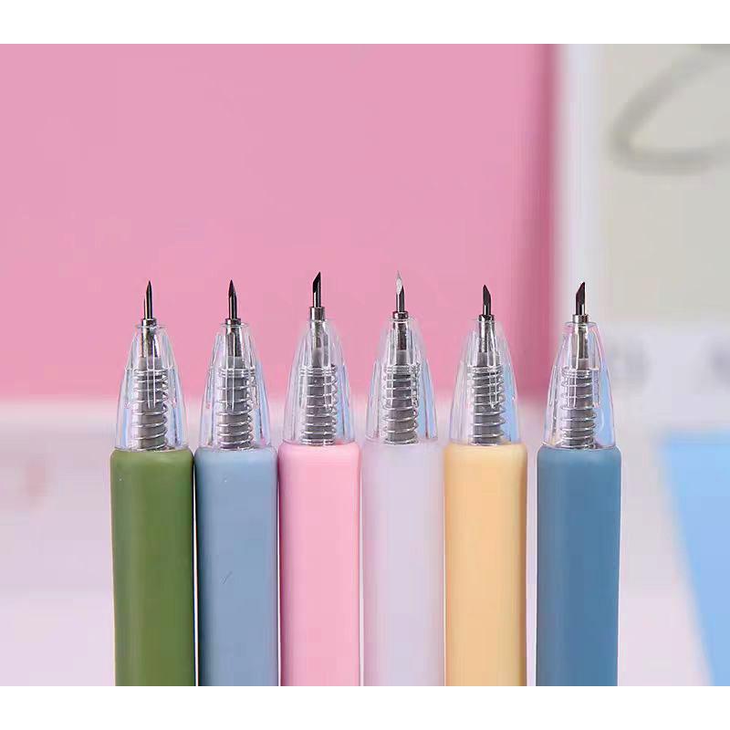 ノック式カッター替え刃 同色4本セット ペン型 交換用 替刃 刃のみ