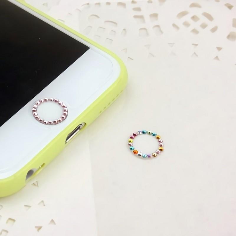 ホームボタンシール デコシール スマートフォンアクセサリー スマホ用 ラインストーン Iphone キラキラ かわいい ステッカー Zak Kawaemon 通販 Yahoo ショッピング