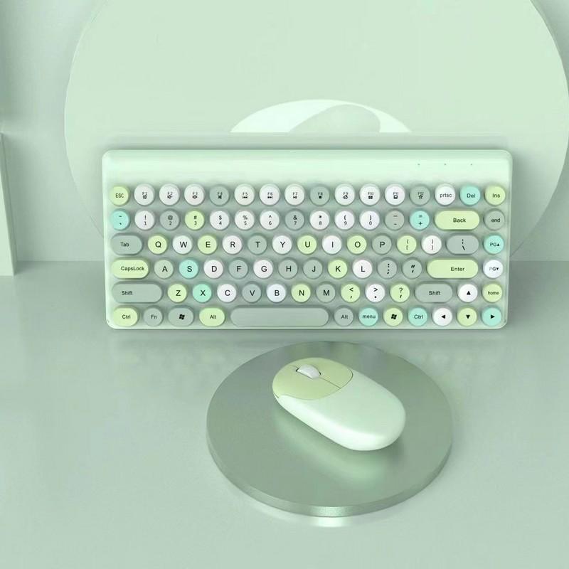 キーボード ワイヤレスキーボード マウス 2点セット 丸ボタン サークル