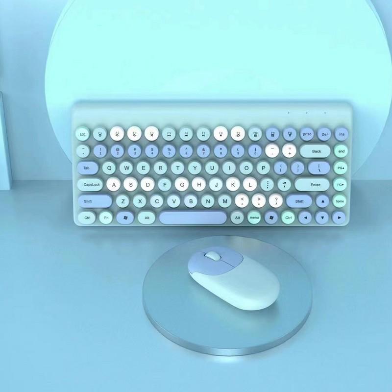キーボード ワイヤレスキーボード マウス 2点セット 丸ボタン サークル