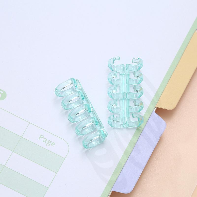 ルーズリーフリング 5個セット バインダーリング 5穴 留め具 製本 資料