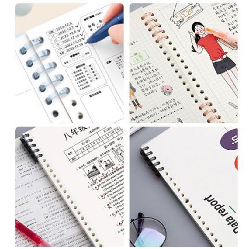 ルーズリーフリング 5個セット バインダーリング 5穴 留め具 製本 資料