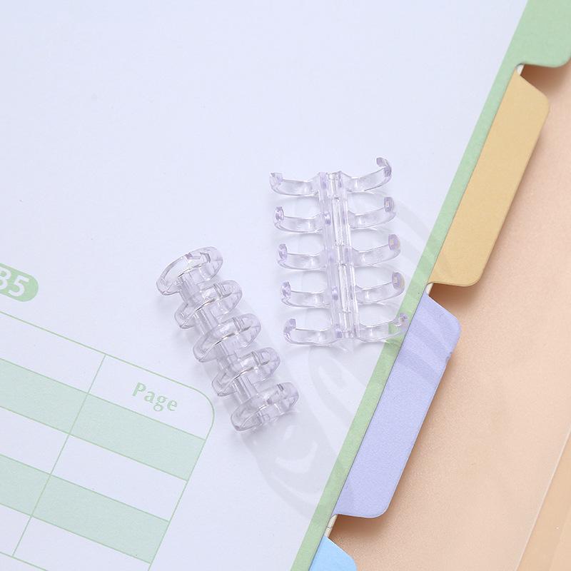 ルーズリーフリング 5個セット バインダーリング 5穴 留め具 製本 資料