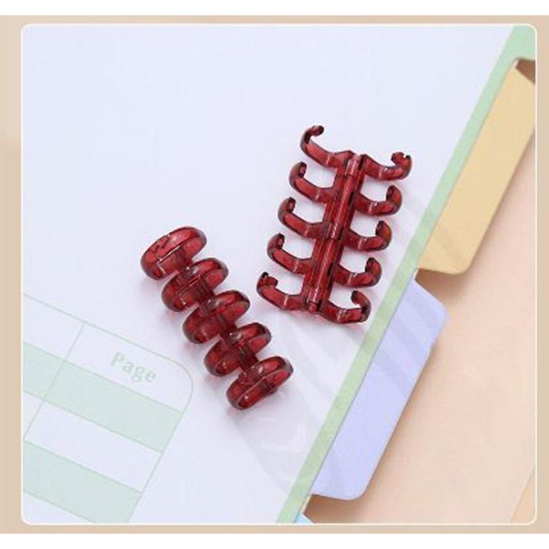 ルーズリーフリング 5個セット バインダーリング 5穴 留め具 製本 資料