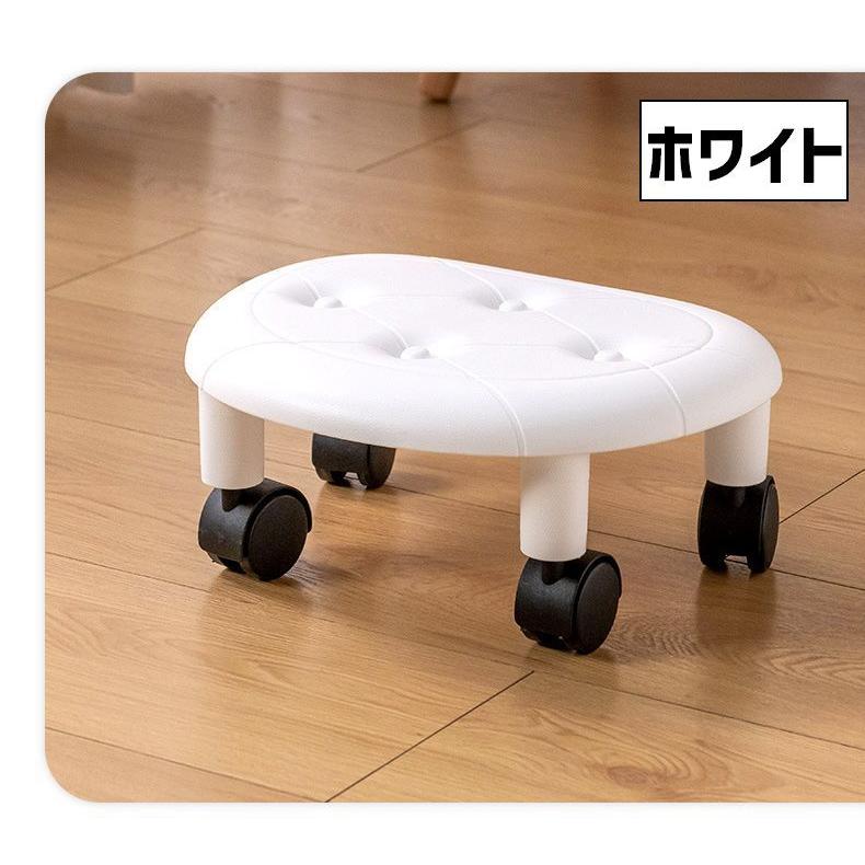 ロースツール キャスター付き 丸椅子 椅子 イス 作業イス 移動 回転