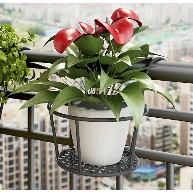 【未使用】木製　吊り鉢受け 壁掛けフック プランター 植木鉢 鉢入れ 壁掛けプランター プランターラック 鉢入れ フック ベランダ 手すり用