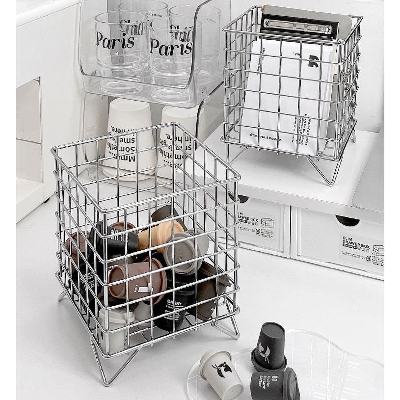 メタルラック ワイヤー収納ラック収納棚 ワイヤーボックス DIY可能 16