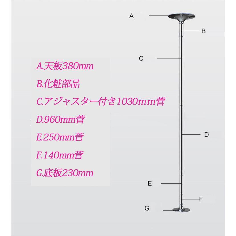 ポールダンス ポールダンス用ポール 練習用 スタティック スピニング