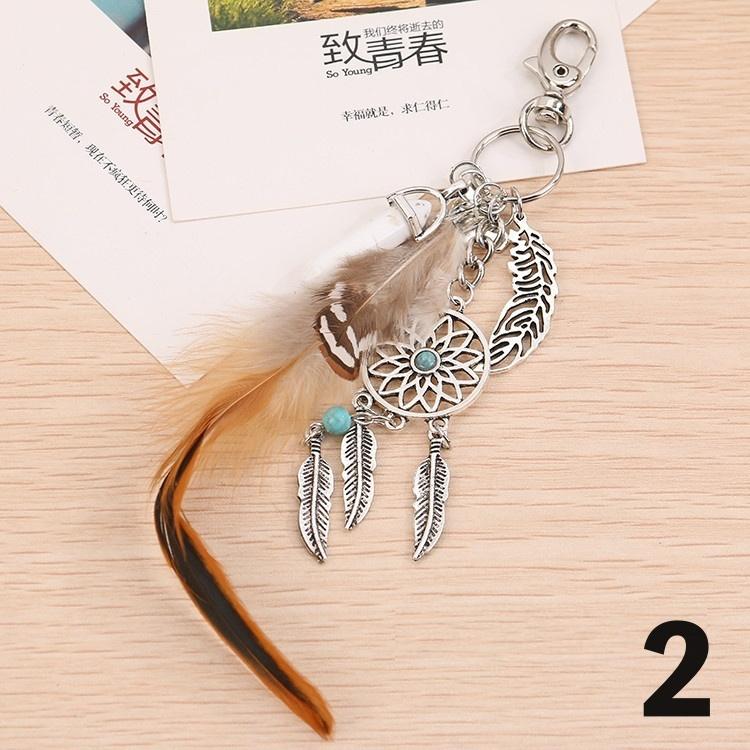 キーホルダー ドリームキャッチャー キーリング 魔除け 幸運アイテム