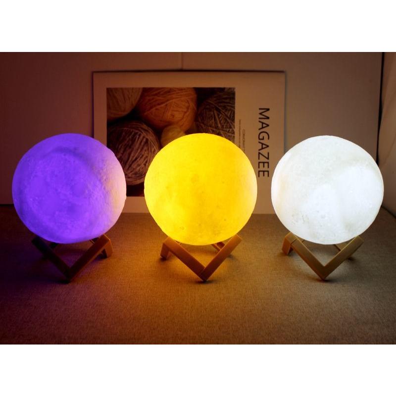 ナイトライト テーブルランプ LED 電池式 コードレス 台座 満月 ムーン