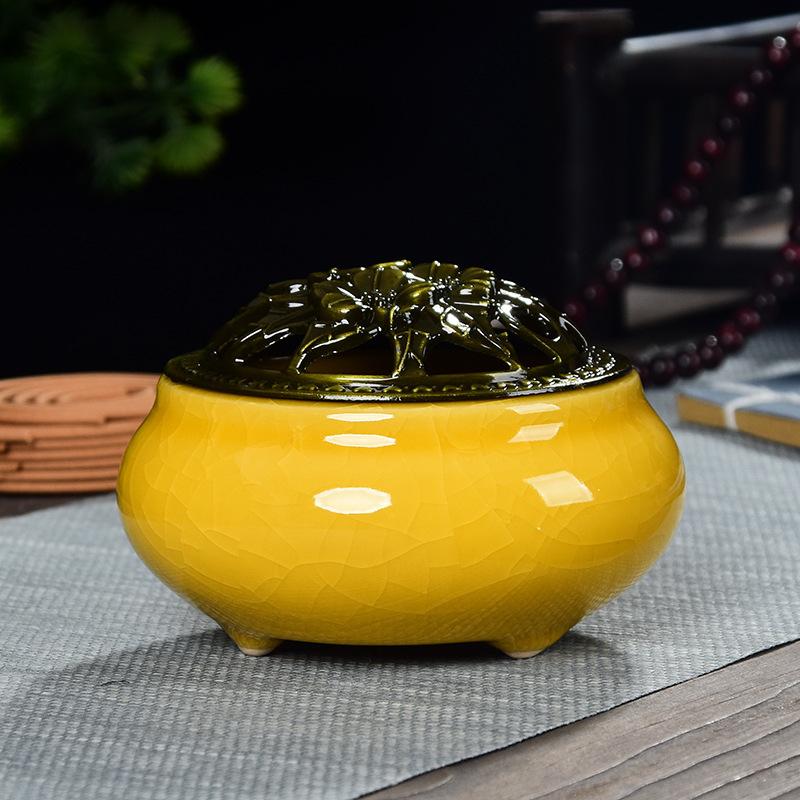 香炉  和モダン風 陶器製 楽天市場】送料無料 香炉 蓋付き おしゃれ 丸型 陶器