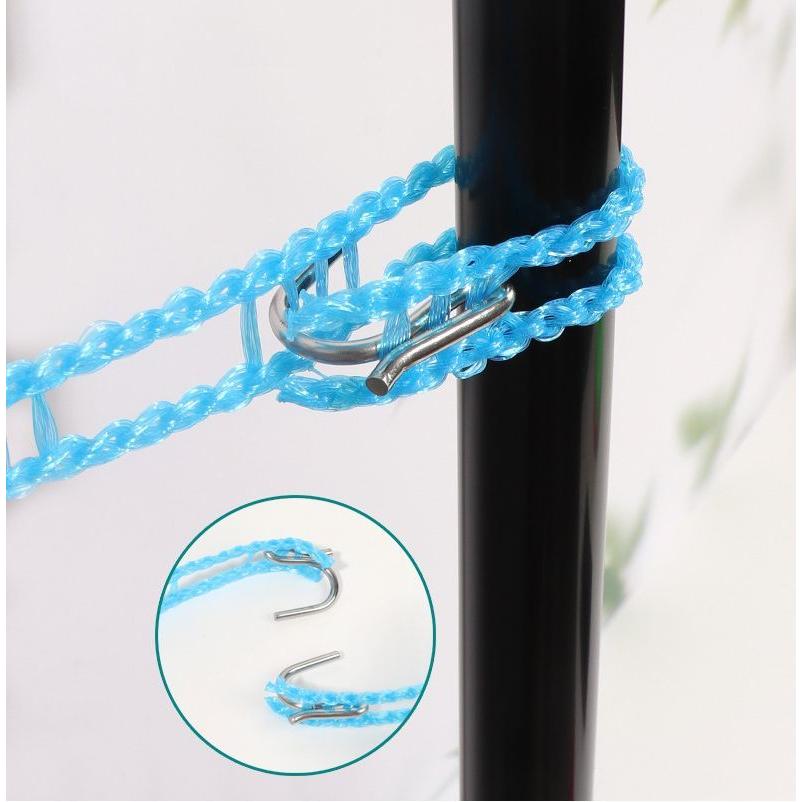 物干しロープ 洗濯ロープ 洗濯ひも 5m 8m 10m フック付き 引っ掛け穴