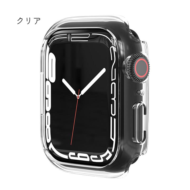 スマホアクセサリー Apple Watch 7 Case Apple Watch 7 本体カバー スマートウォッチアクセサリー ブラック