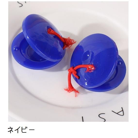 カスタネット 単品 楽器 プラスチック 不透明 透明 クリアカラー 音
