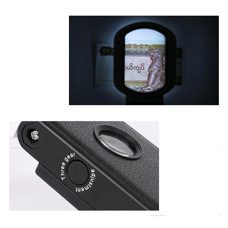 ルーペ 拡大鏡 LEDライト付き スタンド 手持ち 2way 10倍 25倍 USB電源