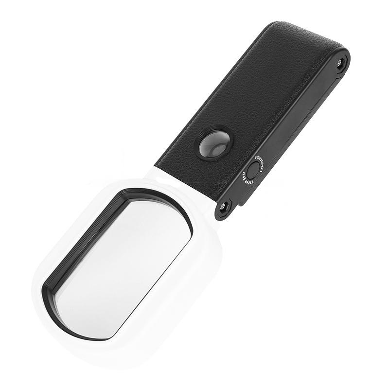 ルーペ 拡大鏡 LEDライト付き スタンド 手持ち 2way 10倍 25倍 USB電源