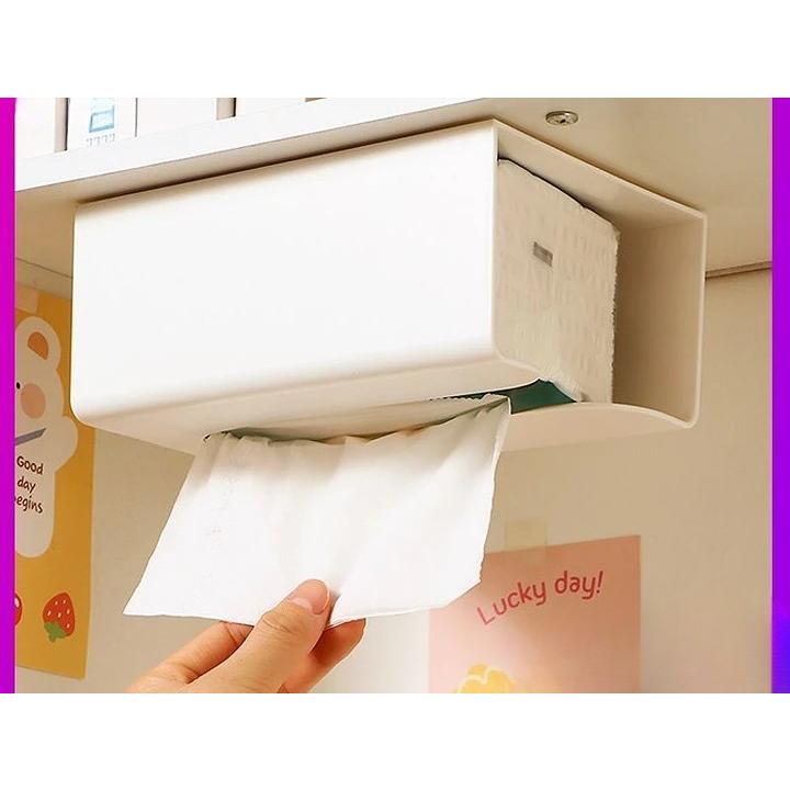 ティッシュケース ティッシュボックス 壁掛け 壁面収納 粘着式 無地