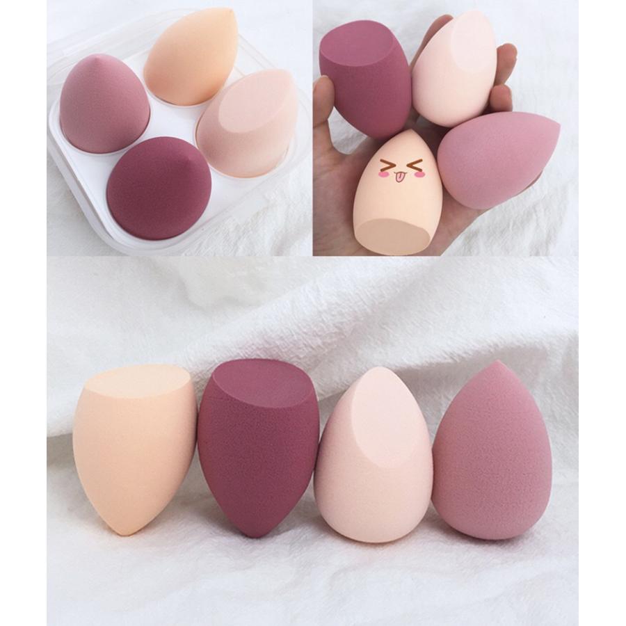 メイクスポンジ 4個セット メイクアップ用 パフ 化粧用スポンジ 化粧