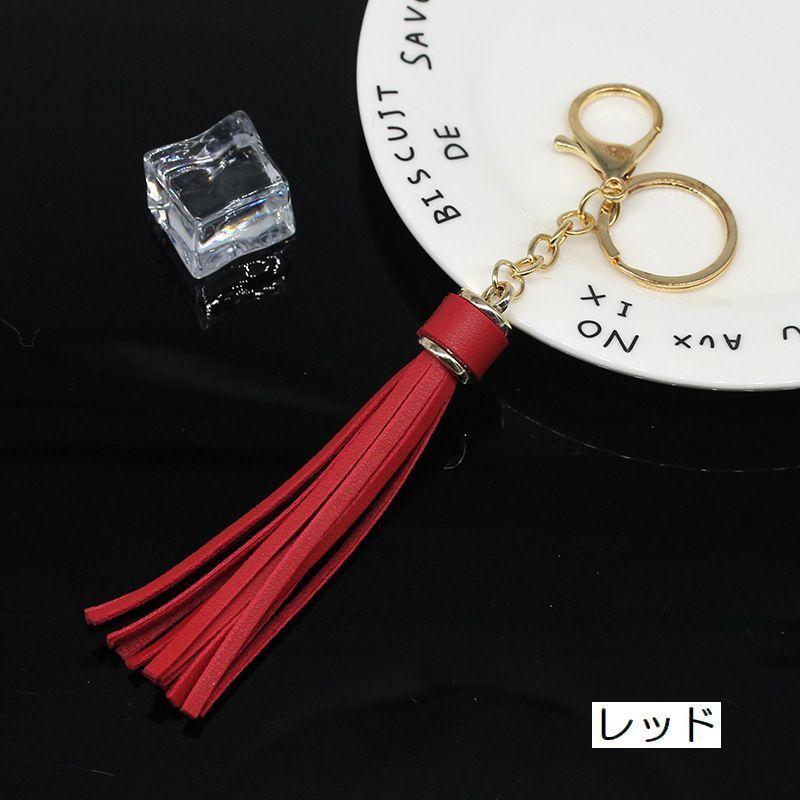 SOLD◆レトロ柄★ ハンドメイド タッセル バックチャーム キーホルダー キーホルダー バッグチャーム タッセル レザー調 キーチャーム キー