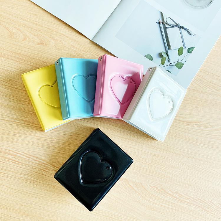 ミニフォトアルバム ポケットアルバム フォトブック ハート 小窓