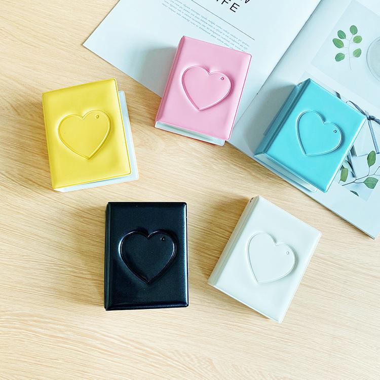 ミニフォトアルバム ポケットアルバム フォトブック ハート 小窓