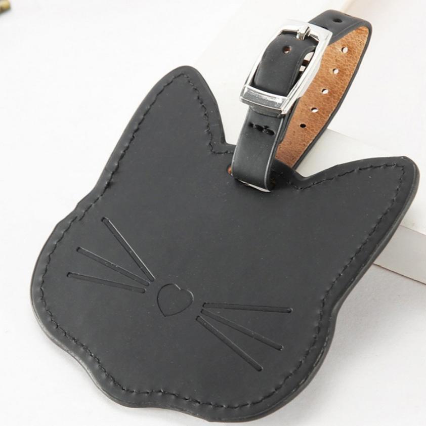 ラゲッジタグ トラベル用品 動物 猫 ブラウン ブラック ブルー ピンク