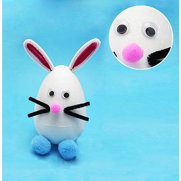 キョロキョロ目玉 シール付き 動く 大容量 大量 ぬいぐるみ 編みぐるみ