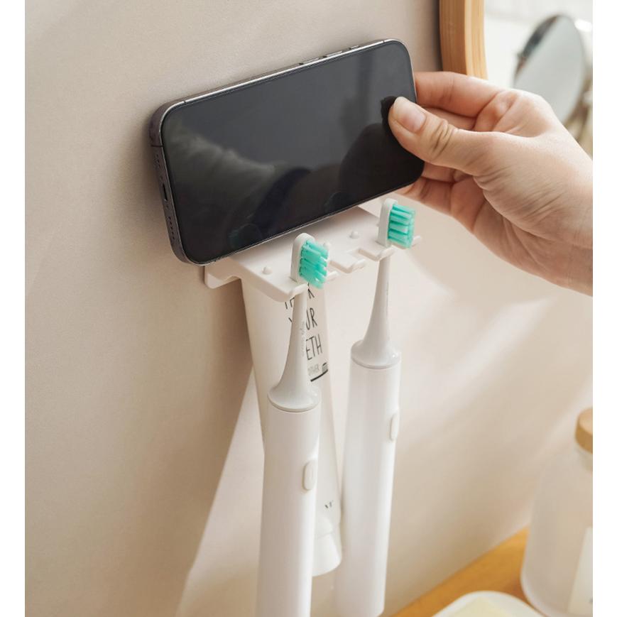 歯ブラシホルダー 壁掛け 壁面収納 歯ブラシ立て スマホスタンド 省