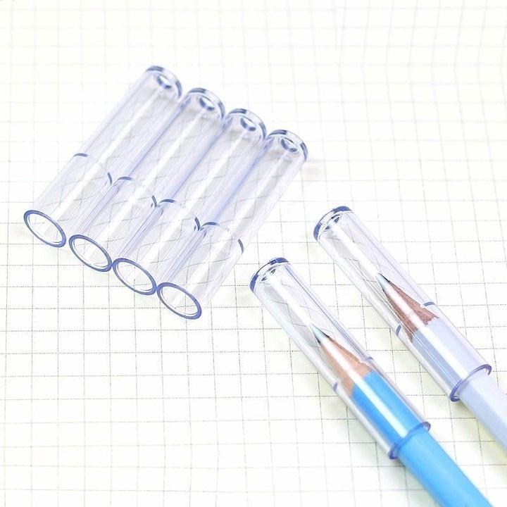 鉛筆キャップ えんぴつキャップ 10本セット 文具 文房具 学用品 透明