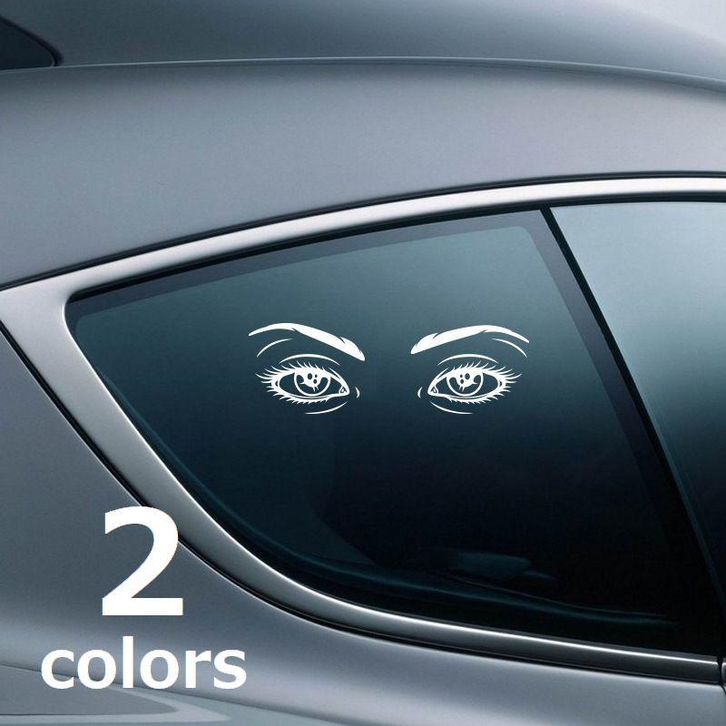 カーステッカー 車用ステッカー 目 ブラック シルバーカラー 窓 ボディステッカー 自動車用 車用品 カー用品 クール かっこいい Zak 861 Kawaemon 通販 Yahoo ショッピング