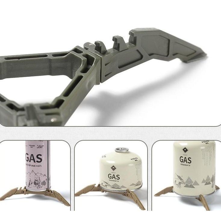 ガス缶用スタビライザー ガス缶スタンド 固定器具 三脚ブラケット