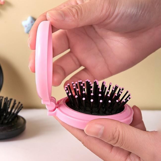 ヘアブラシ コーム コンパクトミラー レディース 女性 ファッション