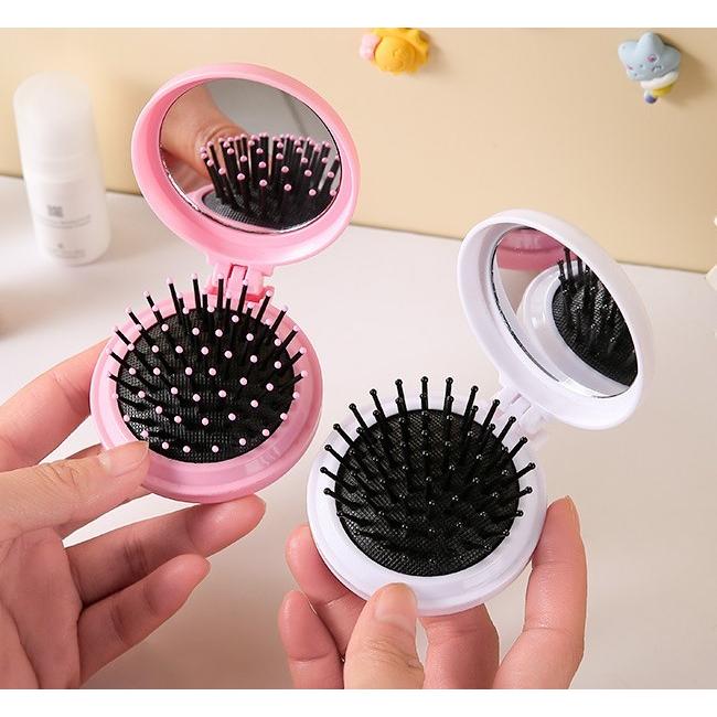 ヘアブラシ コーム コンパクトミラー レディース 女性 ファッション