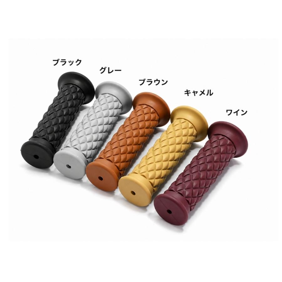 ハンドルグリップ 左右セット バイク用品 交換用 貫通タイプ 22mm 原付