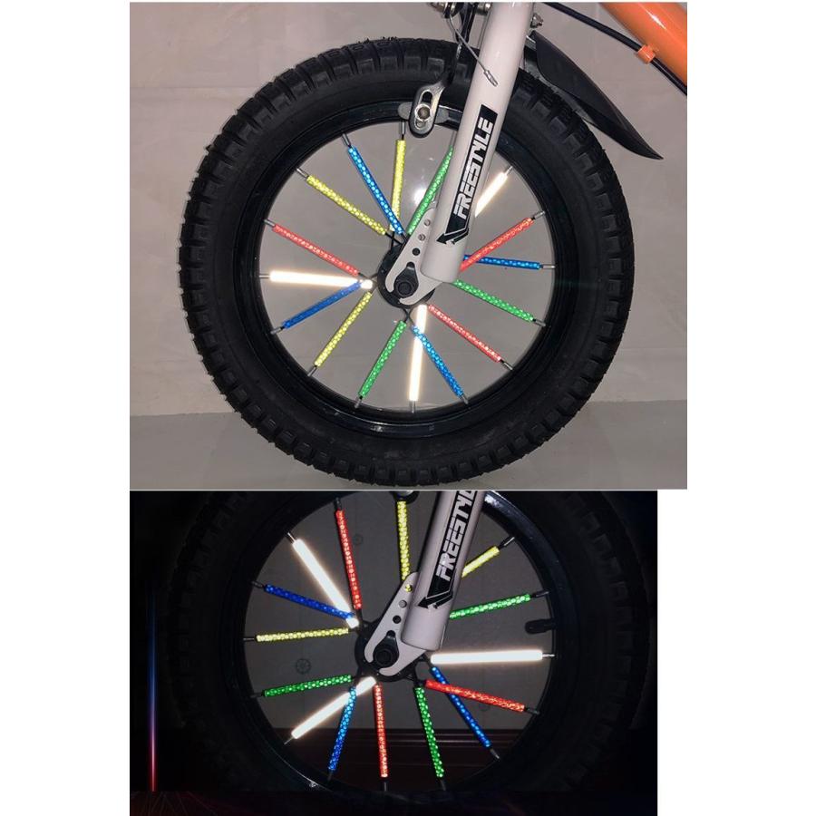 リフレクター 12本セット 自転車用アクセサリー スポークリフレクター