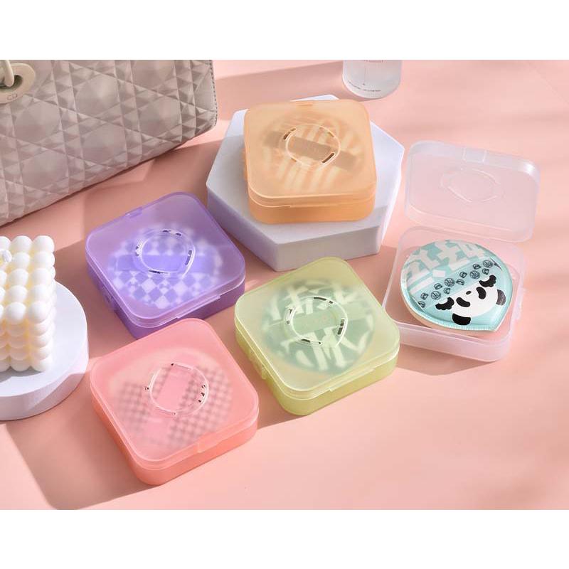 メイクパフケース スポンジケース 収納 ホルダー 通気孔 吊り