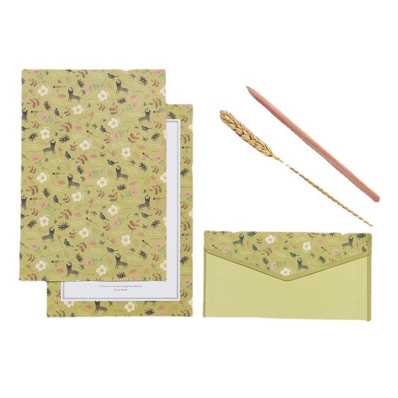 レターセット 便箋 お手紙セット 封筒 手紙 文具 紙製品 洋柄 花
