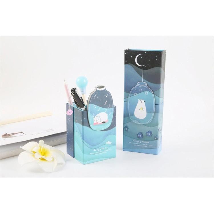 筆箱 ペンケース 立てられる筆箱 ペン立て 筆立て 2way 大容量 鏡付き ミラー付き 長方形 立体型 立つ 自立型 小箱型 紙素材 おしゃれ かわ Zak Kawaemon 通販 Yahoo ショッピング