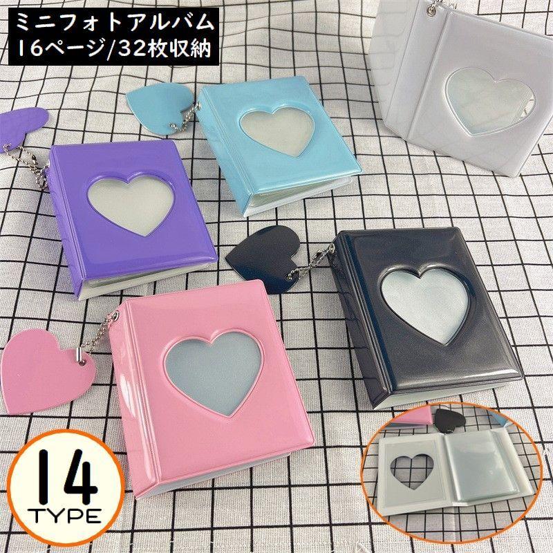 ミニフォトアルバム ポケットアルバム フォトブック ハート 小窓 