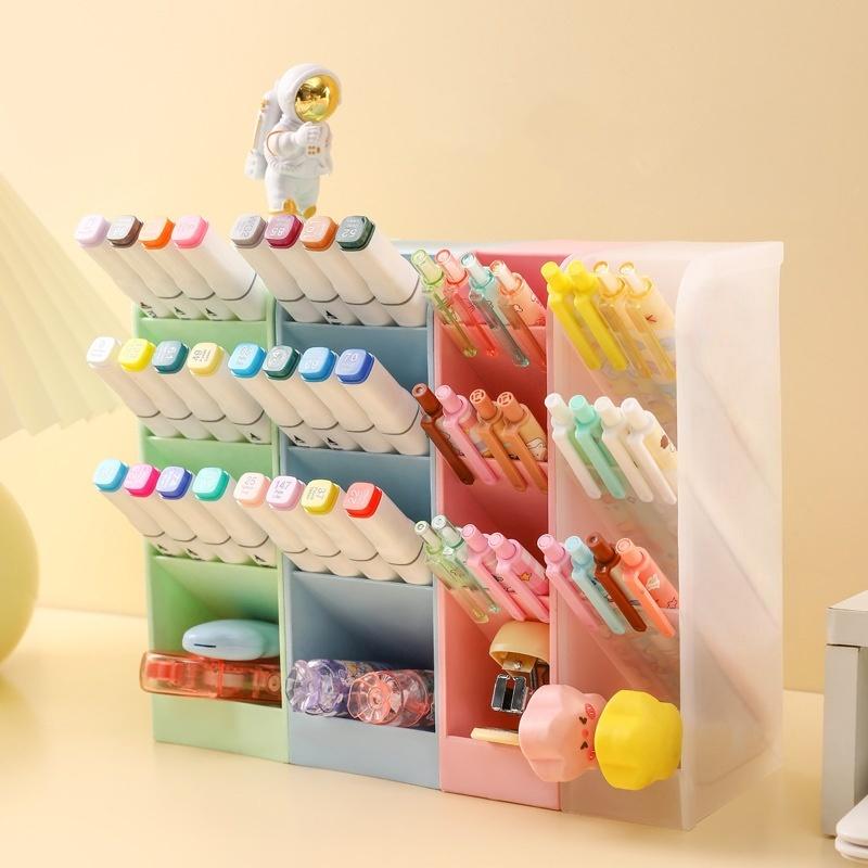 ペン立て ペンケース ペンホルダー 鉛筆立て 文房具入れ 机上収納 斜め