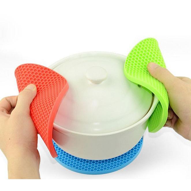 鍋敷き コースター 鍋つかみ 瓶の蓋開け 単品 1個入 丸型 円形 断熱