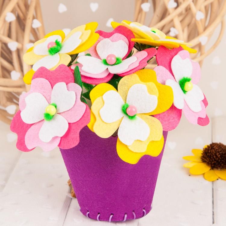 手作りキット ハンドメイド クラフト 花 フラワー ブーケ カーネーション 水仙 ひまわり 向日葵 鉢 飾り 手芸 フエルト フェルト プレゼント D Zak Kawaemon 通販 Yahoo ショッピング