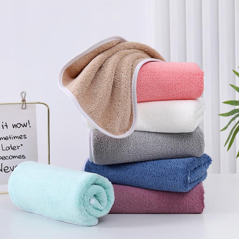 フェイスタオル コーラルフリース 厚手 ふわふわ 柔らかい 吸水 顔拭き