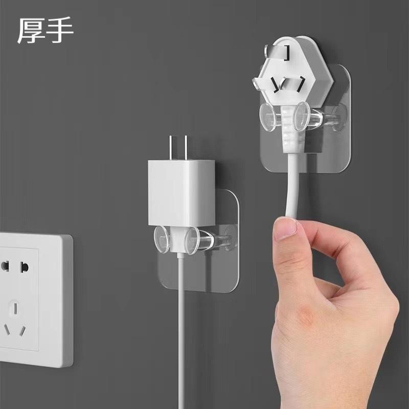 粘着フック 2個セット 電源プラグ収納 ケーブルホルダー ケーブル
