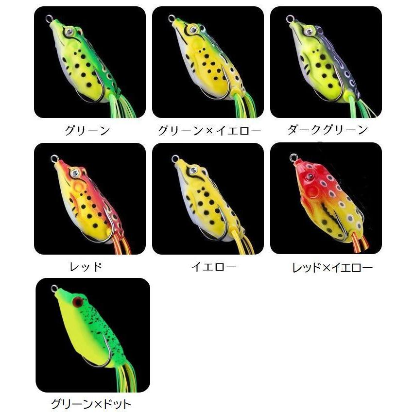 カエルルアー 蛙モチーフ 疑似餌 単品 フロッグ型 6cm ベイトルアー