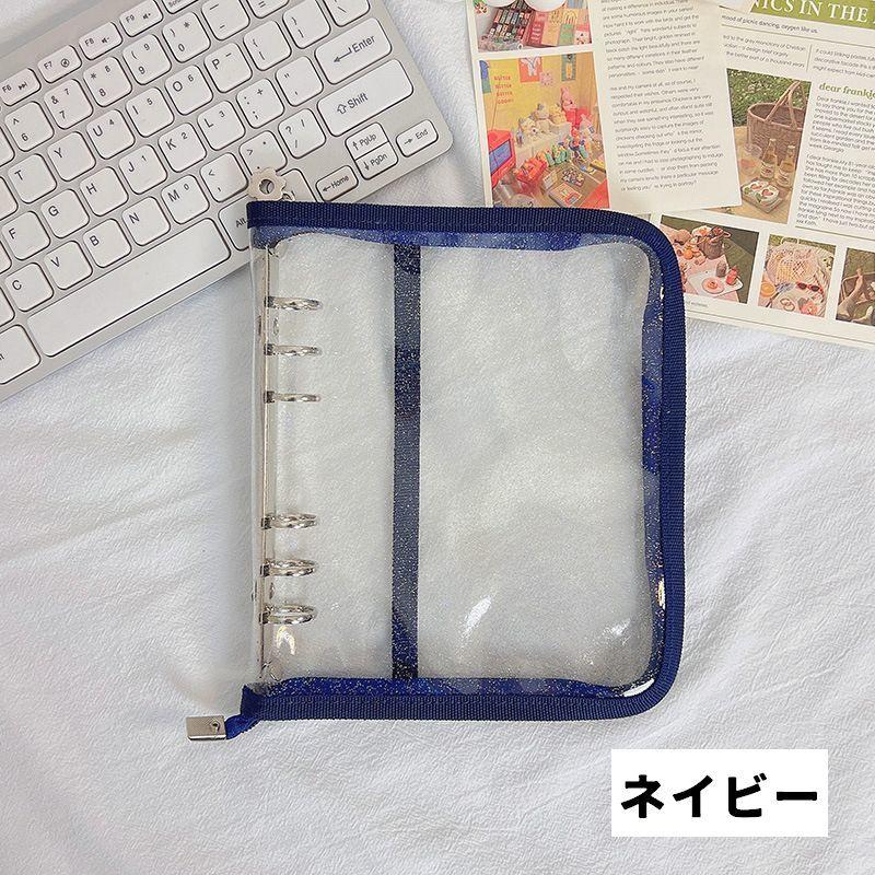 バインダー ルーズリーフ用 リングファイル 手帳型 A6 6穴