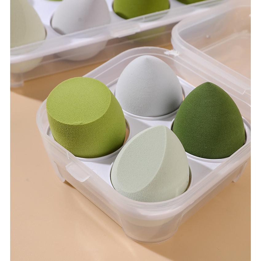 メイクスポンジ 水で膨らむ スポンジ パフパウダー 卵型 しずく型