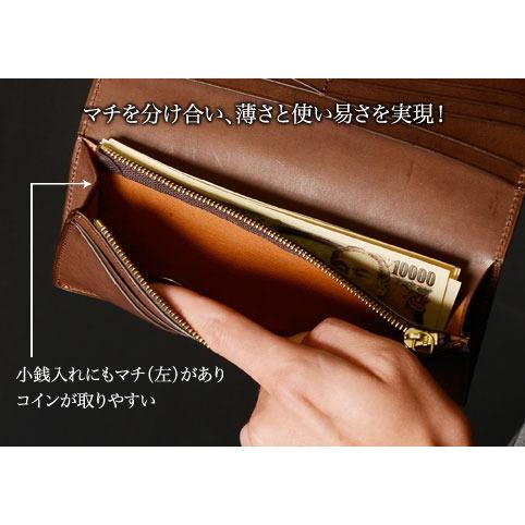 長財布 メンズ 小銭入れ付き 本革 革 高級 薄い おしゃれ レザー